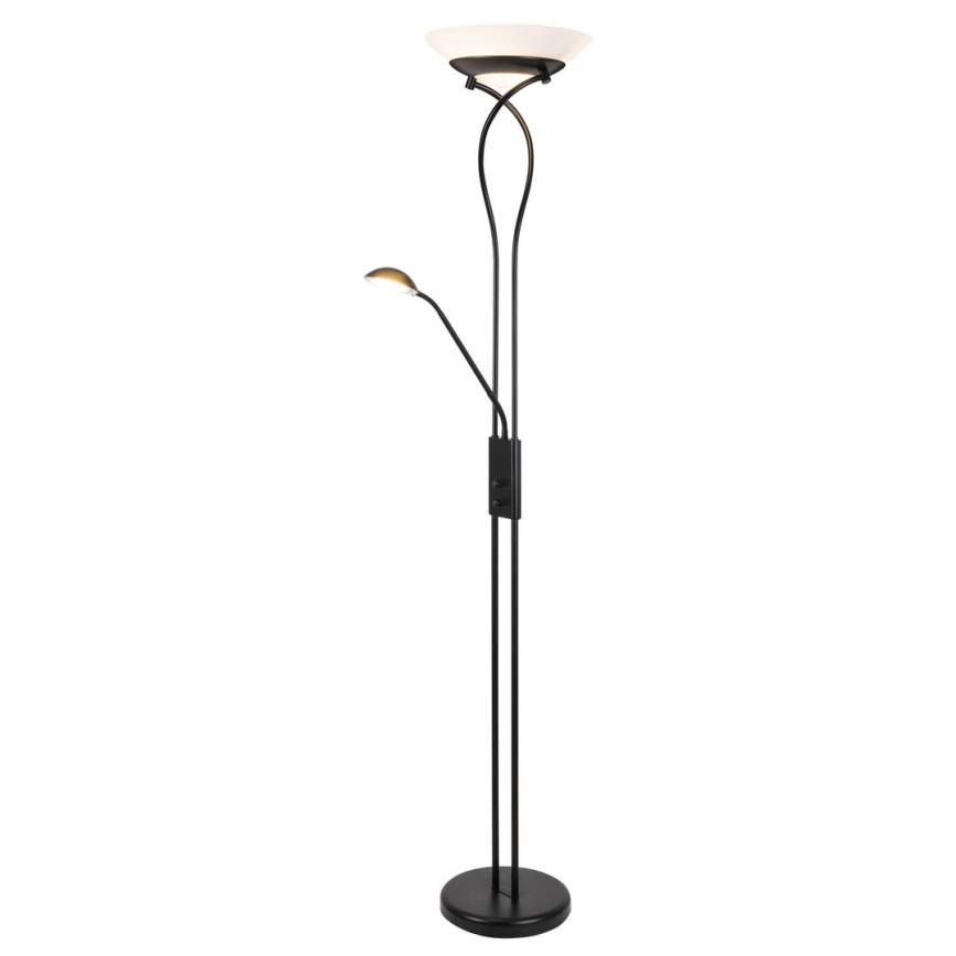 Rabalux 4554 - Торшер GAMMA TREND 2XE27/15W+1XG9/40W/230V черный