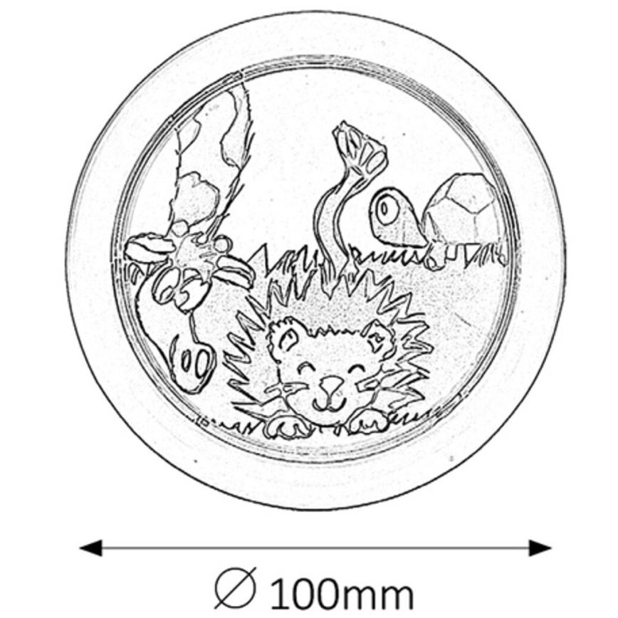 Rabalux - Дитячий світлодіодний настінний світильник LED/0,3W