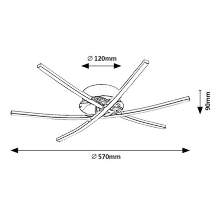 Rabalux - Стельовий LED світильник LED/21W/230V 4000K
