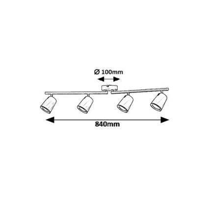 Rabalux 5048 - Точковий LED світильник SOLANGE 4xLED/6W/230V
