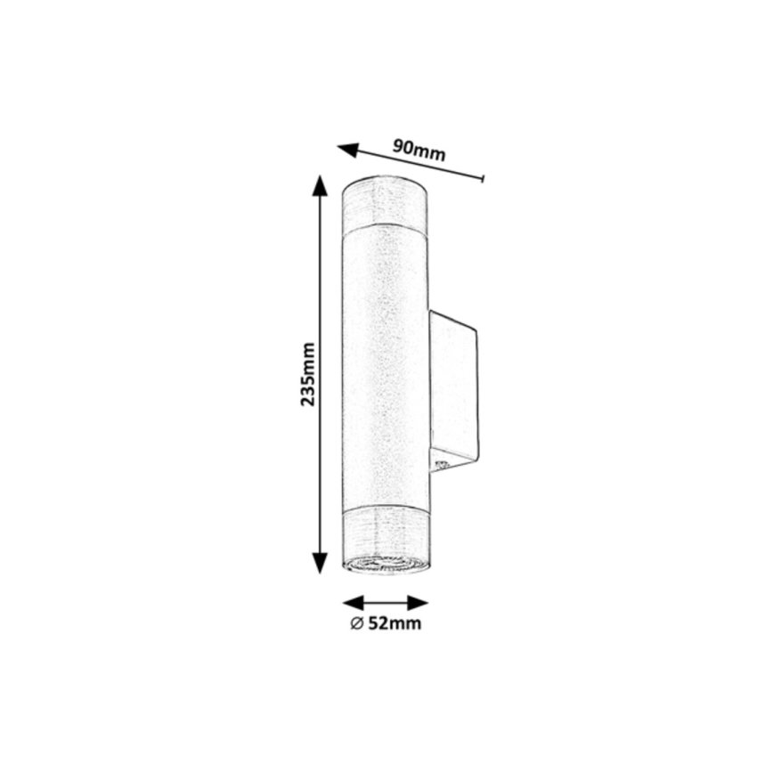 Rabalux - Настенный светильник ZIRCON 2xGU10/5W/230V