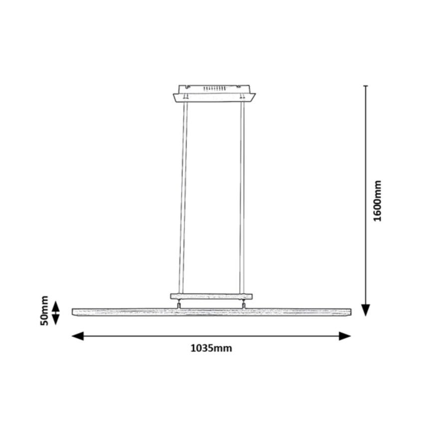 Rabalux - Светодиодная подвесная люстра с регулированием яркости LED/27W/230V