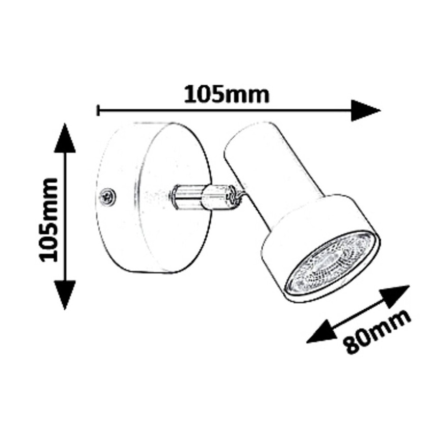 Rabalux 5322 - Настінний точковий світильник KONRAD 1xGU10/50W/230V