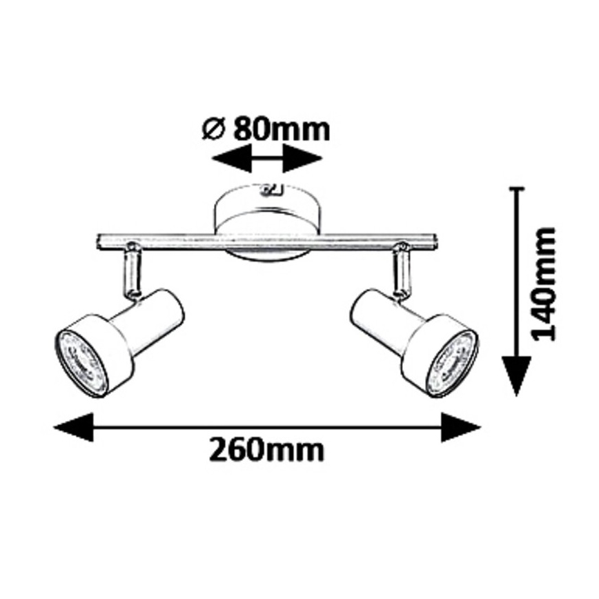 Rabalux - Точечный светильник 2xGU10/50W/230V