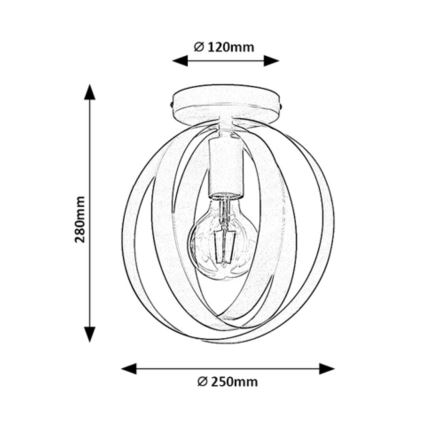 Rabalux - Потолочный светильник 1xE27/40W/230V диаметр 25 см