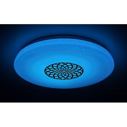 Rabalux - Светодиодный потолочный RGB-светильник с регулированием яркости LED/24W/230V 3000-6500K Wi-Fi Tuya диаметр 39,5 см + дистанционное управление