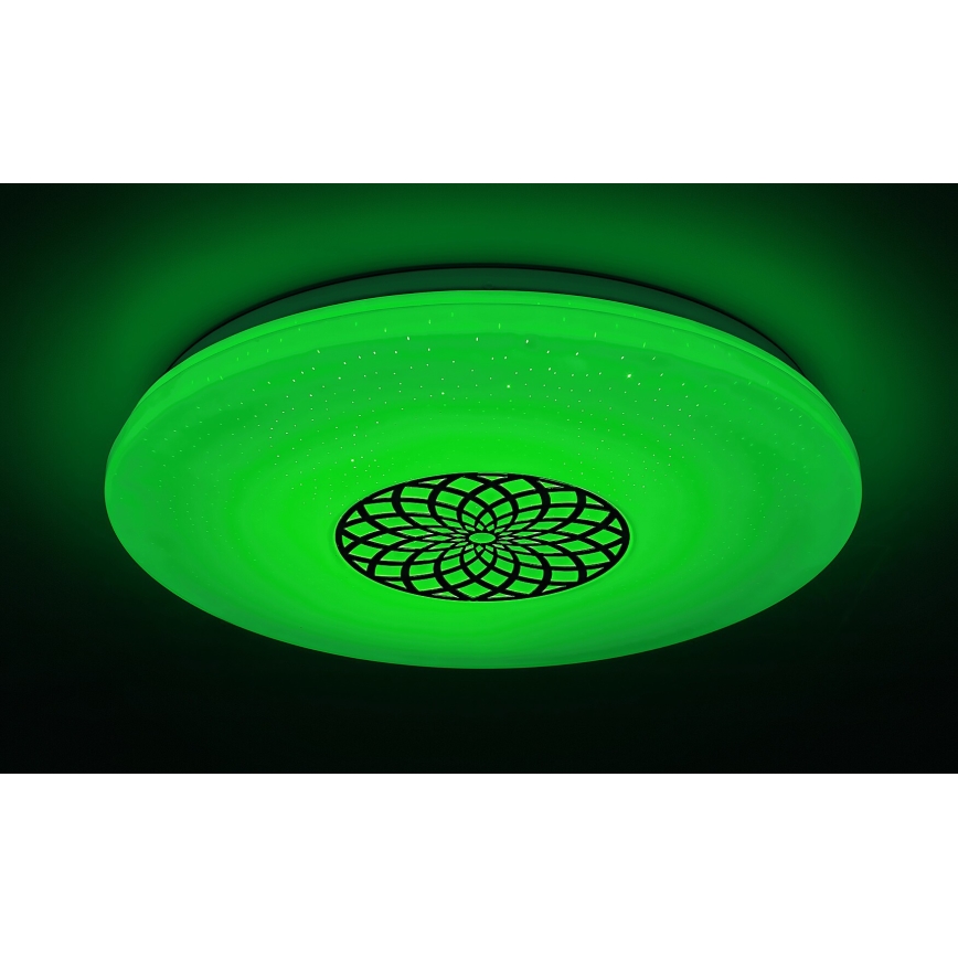 Rabalux - Светодиодный потолочный RGB-светильник с регулированием яркости LED/24W/230V 3000-6500K Wi-Fi Tuya диаметр 39,5 см + дистанционное управление