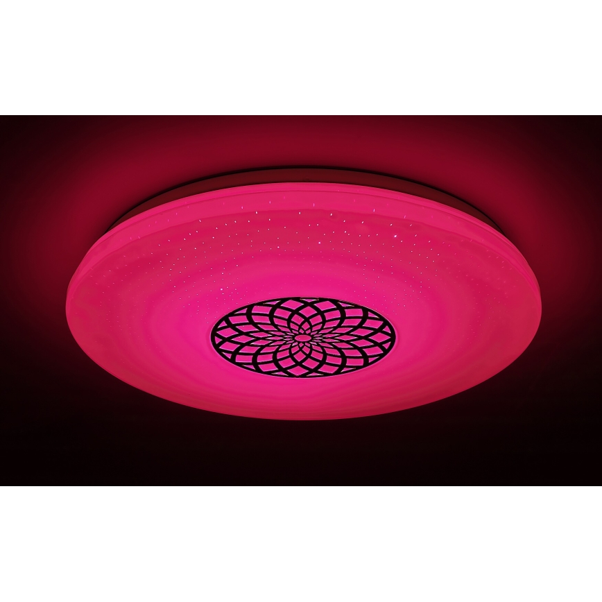 Rabalux - Светодиодный потолочный RGB-светильник с регулированием яркости LED/24W/230V 3000-6500K Wi-Fi Tuya диаметр 39,5 см + дистанционное управление