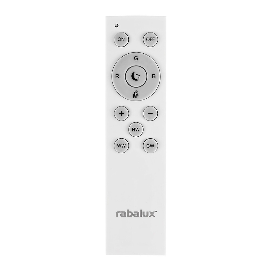Rabalux - Светодиодный потолочный RGB-светильник с регулированием яркости LED/24W/230V 3000-6500K Wi-Fi Tuya диаметр 39,5 см + дистанционное управление