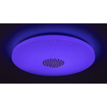 Rabalux - Светодиодный потолочный RGB-светильник с регулированием яркости LED/40W/230V 3000-6500K Wi-Fi Tuya диаметр 60 см + дистанционное управление