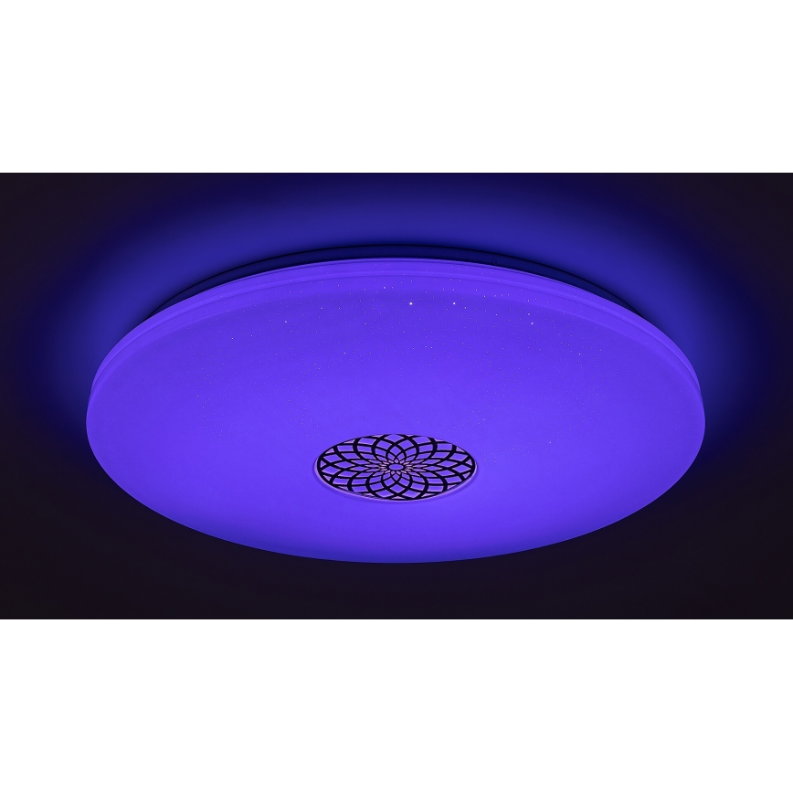 Rabalux - Светодиодный потолочный RGB-светильник с регулированием яркости LED/40W/230V 3000-6500K Wi-Fi Tuya диаметр 60 см + дистанционное управление