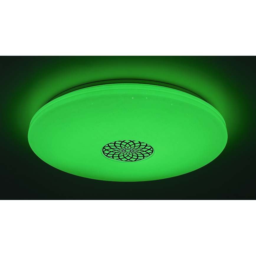 Rabalux - Светодиодный потолочный RGB-светильник с регулированием яркости LED/40W/230V 3000-6500K Wi-Fi Tuya диаметр 60 см + дистанционное управление