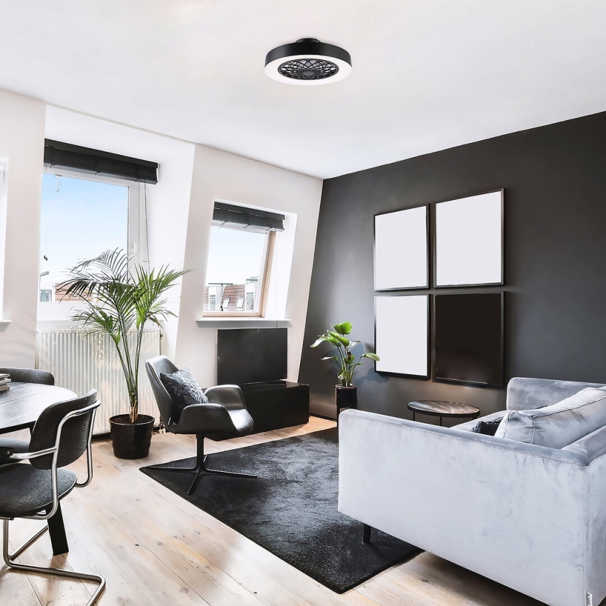 Rabalux - Світильник стельовий світлодіодний з регулюванням яскравості та вентилятором LED/35W/230V 3000-6000K + дистанційне керування