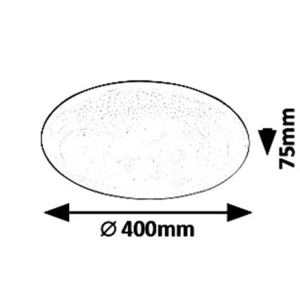Rabalux - світлодіодний стельовий світильник зі змінною яскравістю STAR LED/36W/230V + пульт дистанційного керування, діаметр 40 см