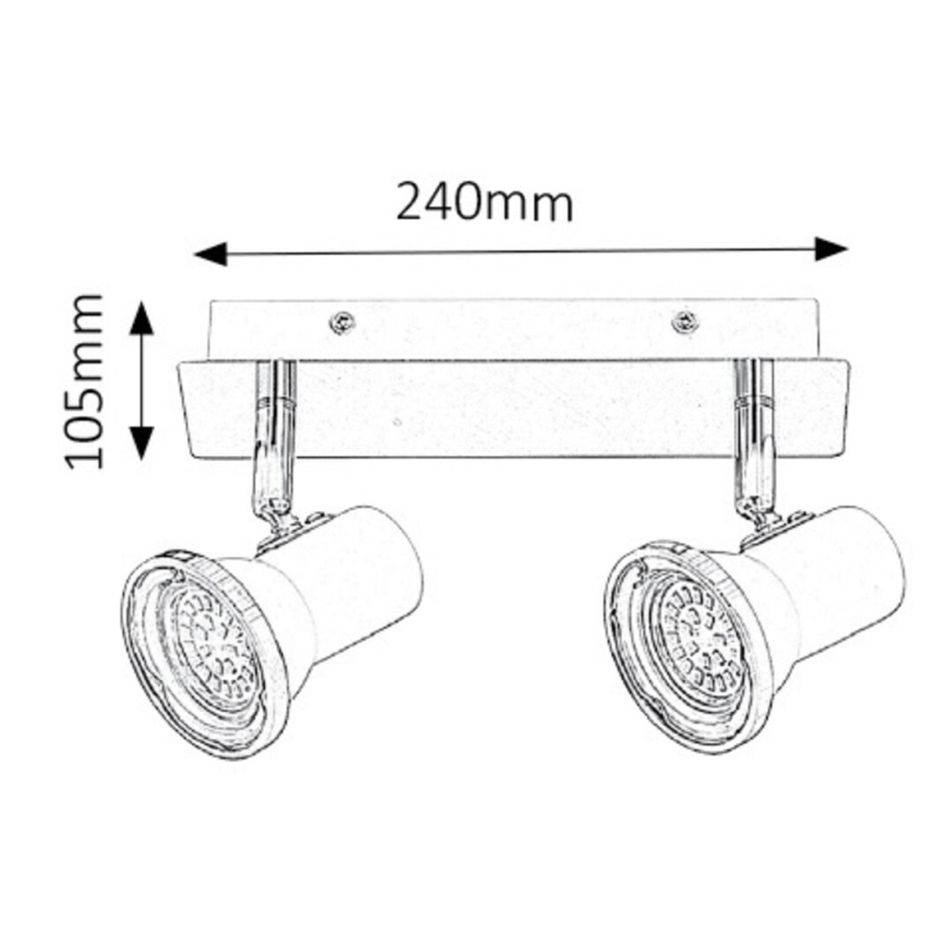 Rabalux - Світлодіодний світильник для ванної кімнати 2xGU10/4,5W/230V IP44