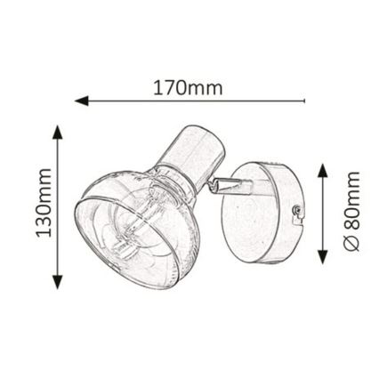 Rabalux 5546 - Настенный светильник HOLLY 1xE14/40W/230V золотистый