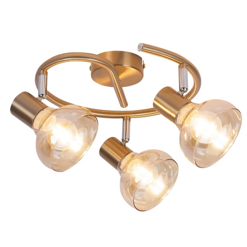 Rabalux 5549 - Точечный светильник HOLLY 3xE14/40W/230V золотистый