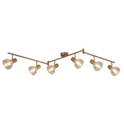 Rabalux 5553 - Точечный светильник HOLLY 6xE14/40W/230V золотистый