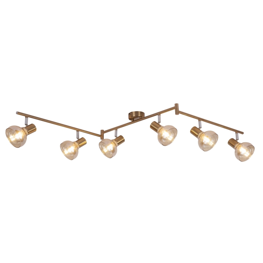 Rabalux 5553 - Точечный светильник HOLLY 6xE14/40W/230V золотистый