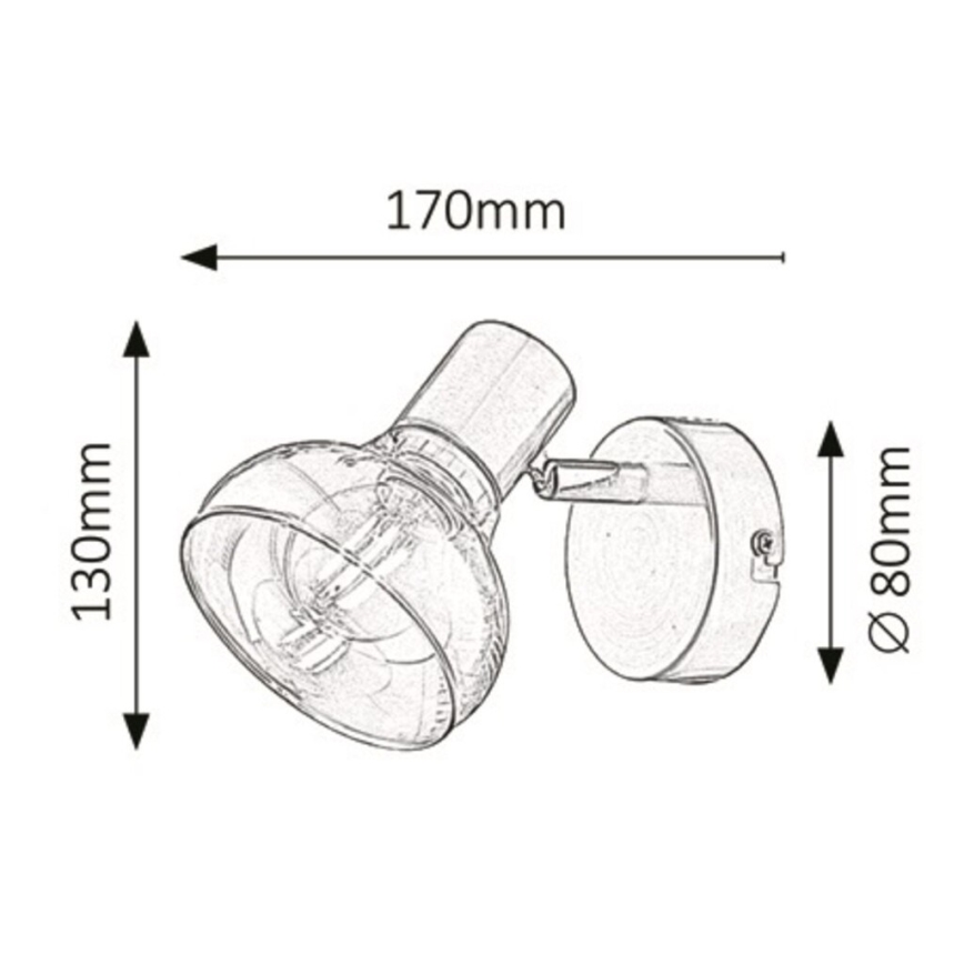 Rabalux 5555 - Настенный светильник HOLLY 1xE14/40W/230V блестящий/хром