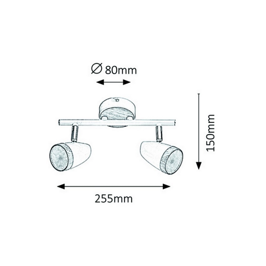 Rabalux 5565 - Точковий LED світильник KAREN 2xLED/4W/230V