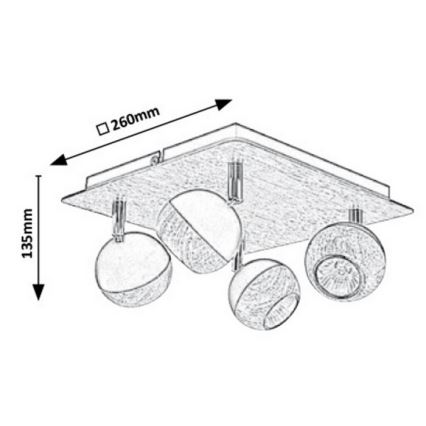 Rabalux - Точковий світильник 4xGU10/35W/230V