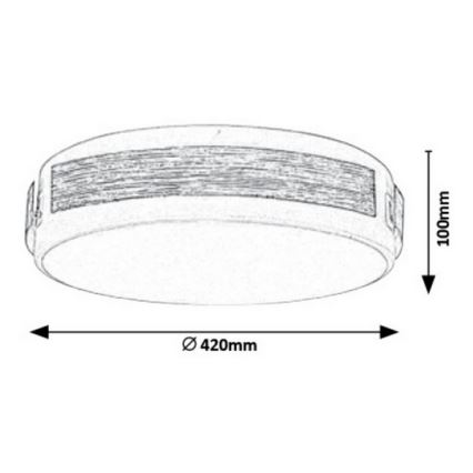 Rabalux 5646 - Потолочный светодиодный диммируемый светильник SALMA LED/24W/230V