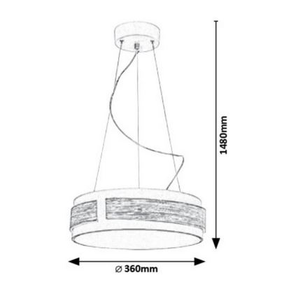 Rabalux 5647 - Подвесная светодиодная диммируемая люстра SALMA LED/18W/230V
