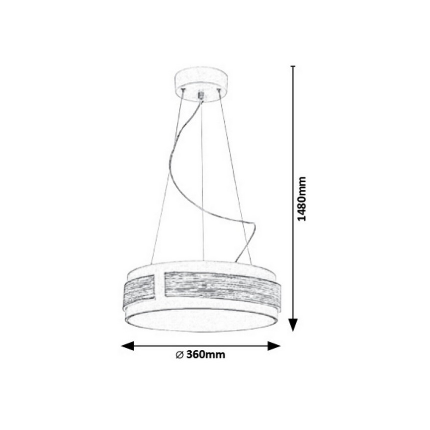 Rabalux 5647 - Подвесная светодиодная диммируемая люстра SALMA LED/18W/230V
