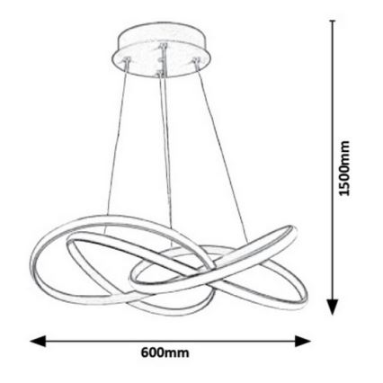 Rabalux - Світлодіодна підвісна люстра LED/40W/230V