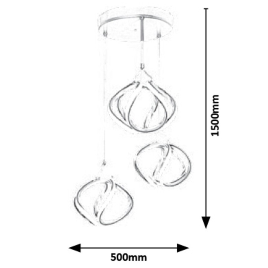 Rabalux - Світлодіодна підвісна люстра LED/50W/230V