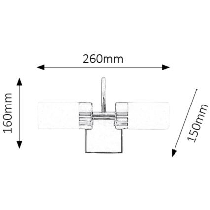 Rabalux - Светодиодная подсветка для зеркала в ванной комнате 2xLED/4W/230V  IP44