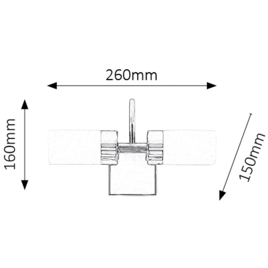 Rabalux - Светодиодная подсветка для зеркала в ванной комнате 2xLED/4W/230V  IP44