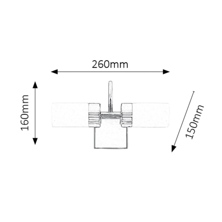 Rabalux - Светодиодная подсветка для зеркала в ванной комнате 2xLED/4W/230V  IP44