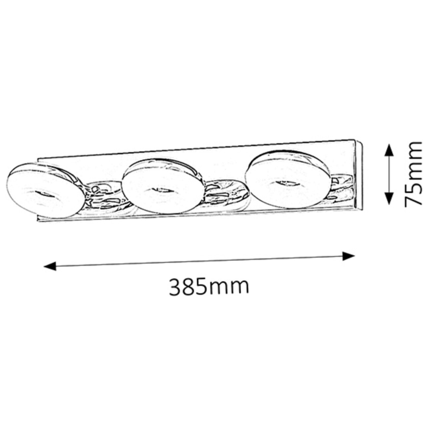 Rabalux 5718 - Светодиодный светильник для ванной комнаты BEATA 3xLED/5W/230V IP44