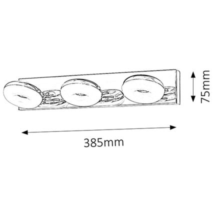 Rabalux - Світлодіодне освітлення у ванній кімнаті 3xLED/5W/230V IP44