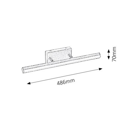 Rabalux 5720 - Светодиодная подсветка для зеркала в ванной комнате SILAS 1xLED/12W/230V