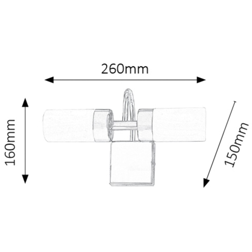 Rabalux - LED Підсвітка для дзеркала для ванної 2xLED/4W/230V IP44