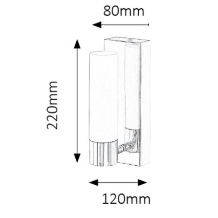 Rabalux 5749 - Светодиодный настенный светильник для ванной комнаты JIM 1xLED/5W/230V IP44