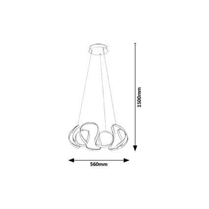 Rabalux - Светодиодная люстра на тросе LED/38W/230V