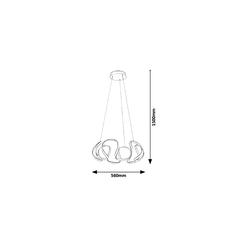 Rabalux - Светодиодная люстра на тросе LED/38W/230V