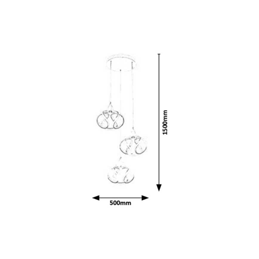 Rabalux - Світлодіодна підвісна люстра LED/50W/230V 3000K