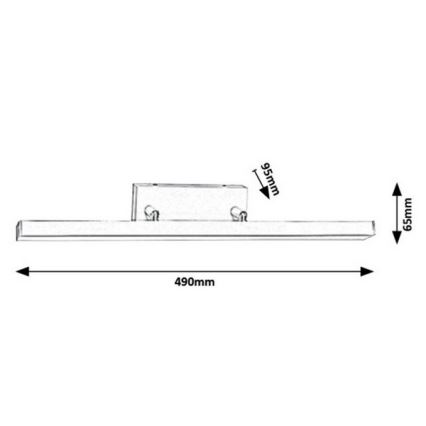 Rabalux 5782 - Светодиодный настенный светильник для ванной комнаты ANDREW LED/12W/230V IP44