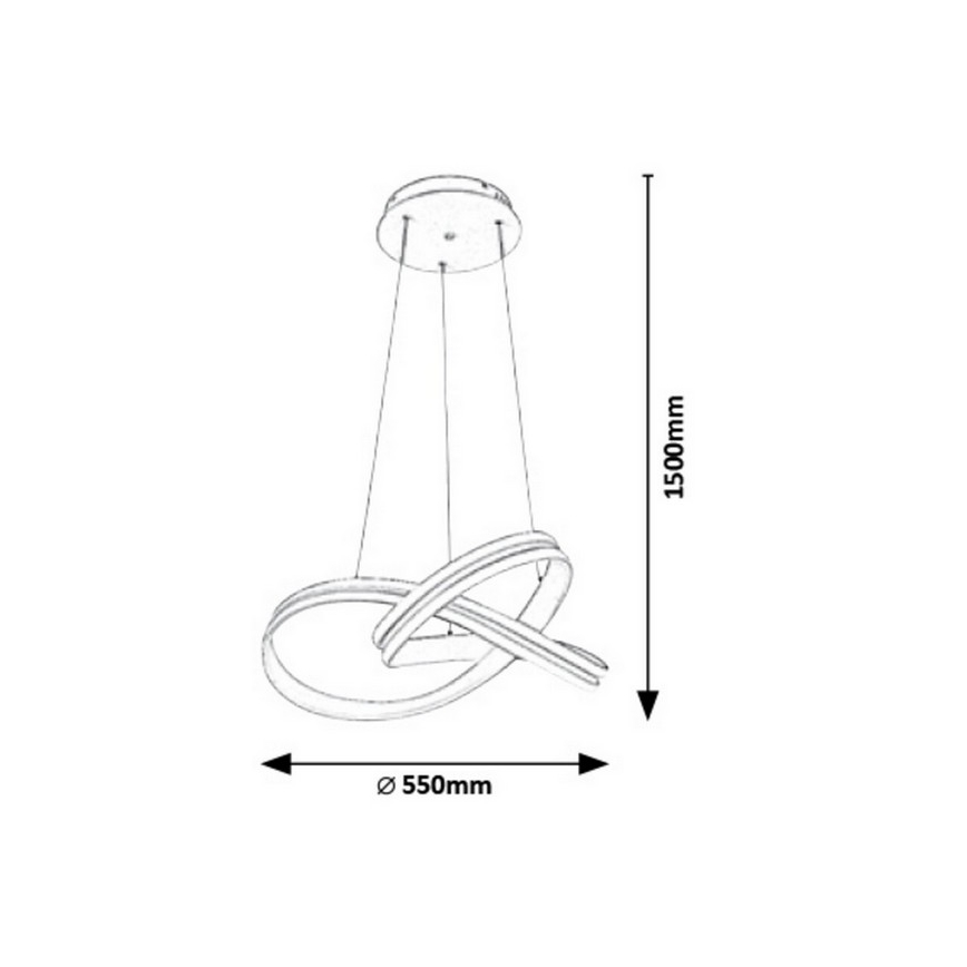Rabalux 5891 - Светодиодная подвесная люстра TULIO LED/60W/230V 3600 лм