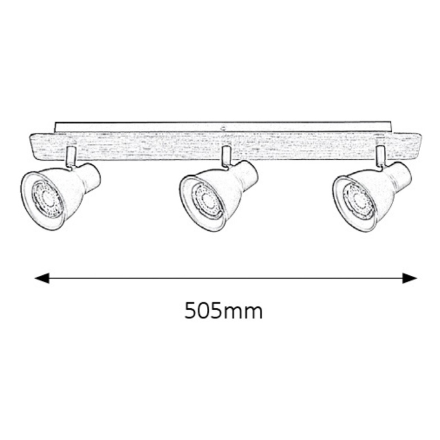 Rabalux - Точковий світильник 3xGU10/35W/230V