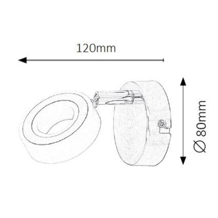 Rabalux 5939 - Светодиодный настенный точечный светильник ZORA 1xLED/4,5W/230V
