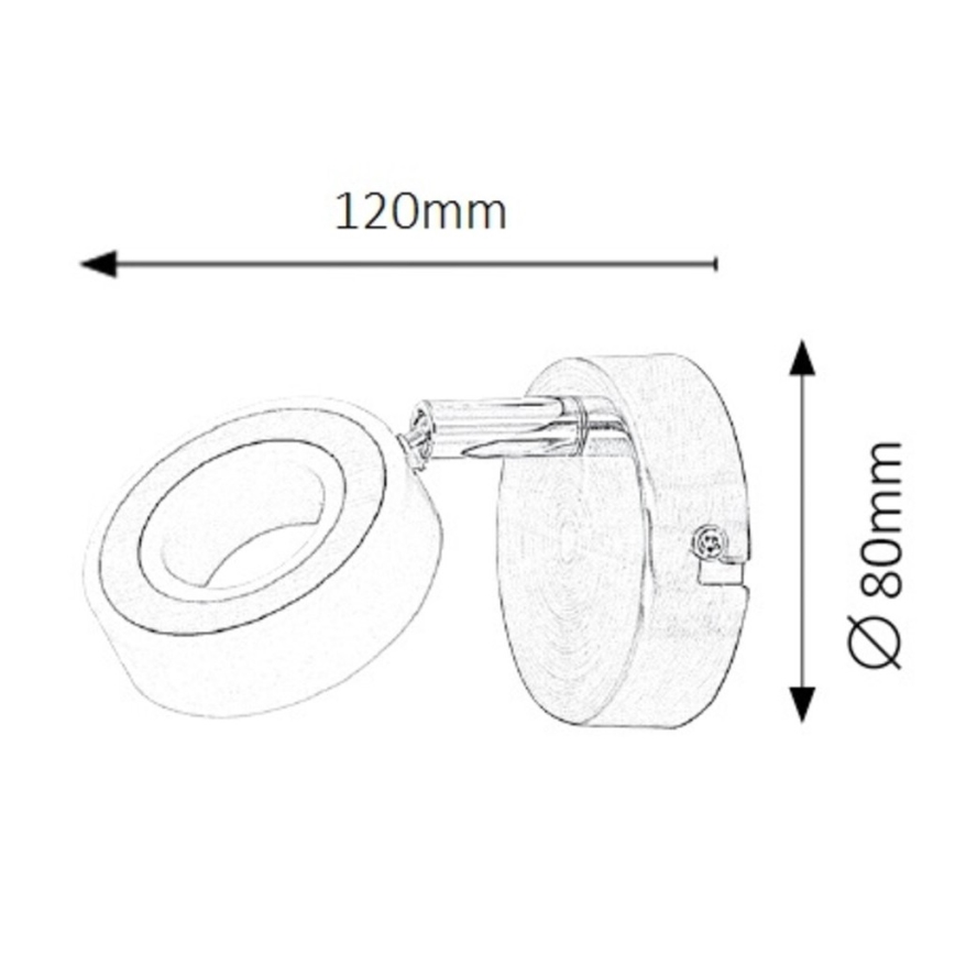 Rabalux 5939 - Светодиодный настенный точечный светильник ZORA 1xLED/4,5W/230V
