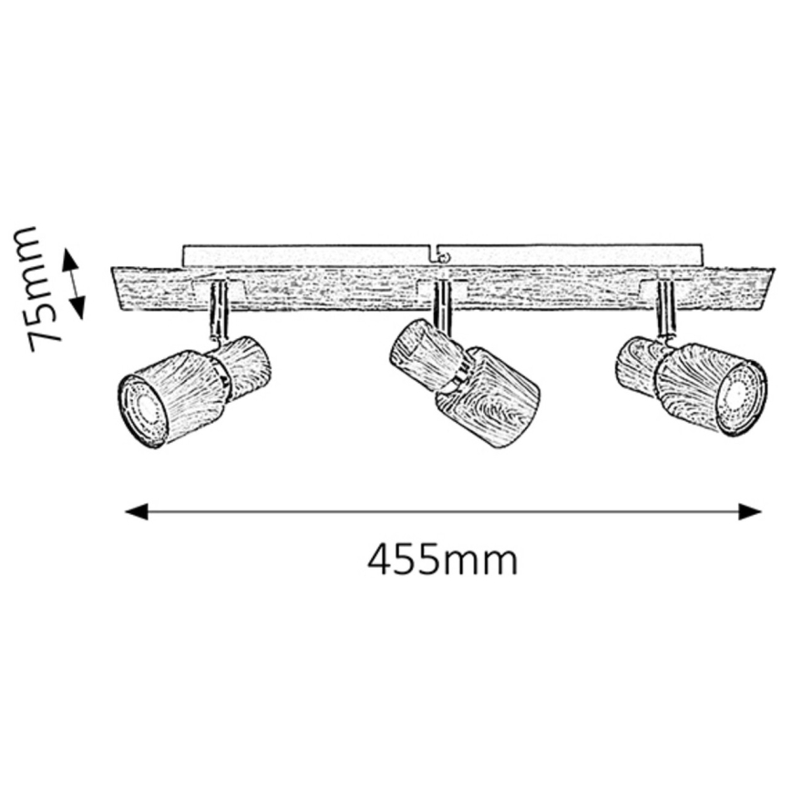 Rabalux 6007 - Точечный светильник MERKUR 3xGU10/50W/230V