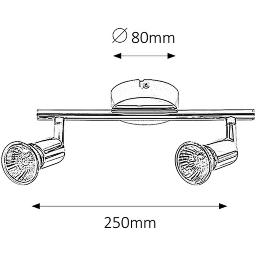 Rabalux - Точковий світильник 2xGU10/50W/230V