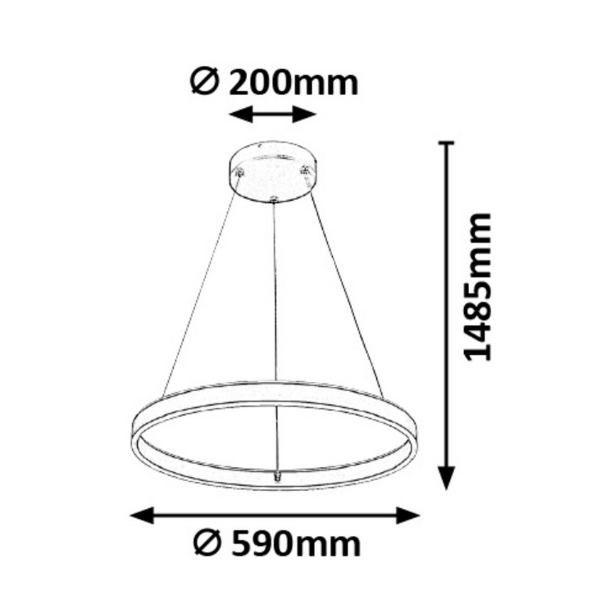 Rabalux - Светодиодная подвесная люстра с регулированием яркости LED/36W/230V + дистанционное управление
